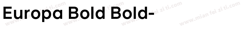 Europa Bold Bold字体转换